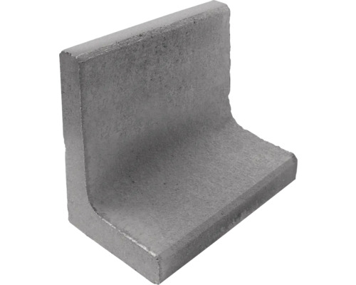 Pierre d'angle en L gris 40x7x30 cm = profondeur 20 cm Bordure de pelouse individuelle en béton