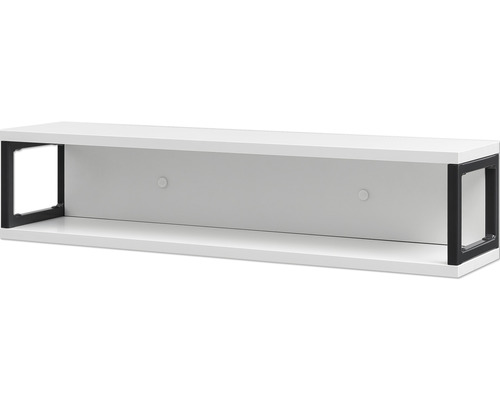 Wandregal mit schwarzer Halterung