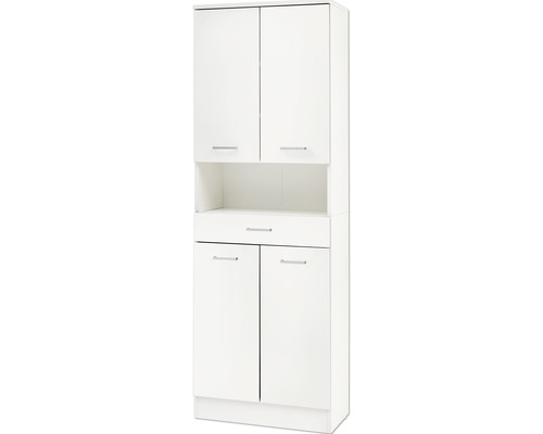 Armoire haute Möbelpartner Lorenz 59.8x181.7x32 cm blanc perle