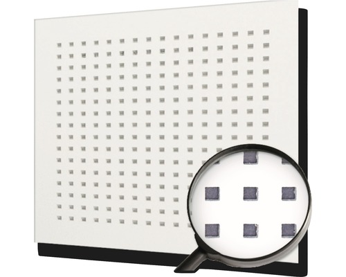 Akustikplatte mit quadratischen Löchern