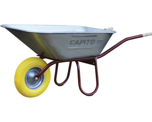 Brouette Capito avec cuve en métal et une roue