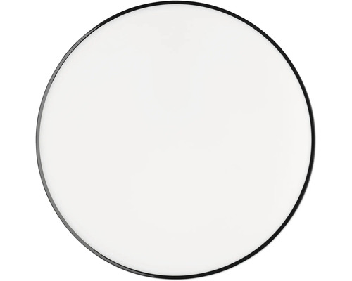 Runder Spiegel mit schwarzem Rahmen