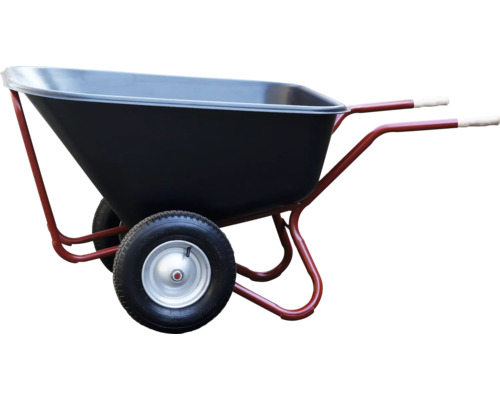 Brouette avec deux roues et cadre en acier pour le jardin