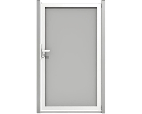 Portillon simple GroJa Premo HPL cadre argent 100 x 180 cm gris