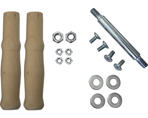 Kit d''accessoires avec poignées en bois, vis, écrous et rondelles