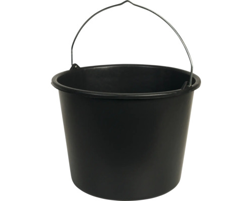 Seau en plastique avec poignée en métal