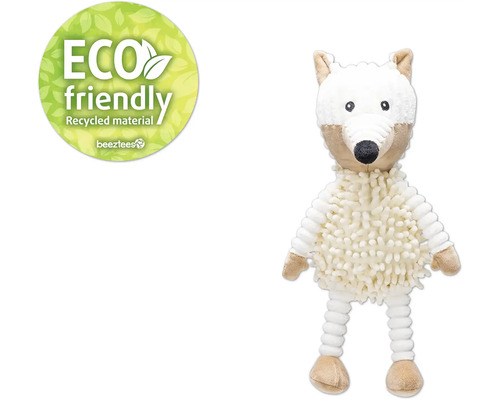 Beeztees Hundespielzeug Eco Fuchs Juno Plüsch 36 cm x 30 cm x 6 cm Beetztees Spielzeug Wolf aus recyceltem Material