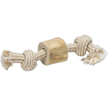 Jouet pour chien en bois et corde