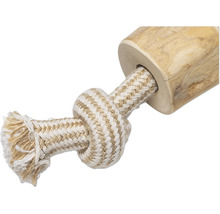 Jouet pour chien en corde et bois