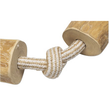 Hundespielzeug aus Holz und Seil