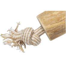 Hundespielzeug aus Holz und Seil