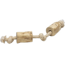Hundespielzeug aus Holz und Seil