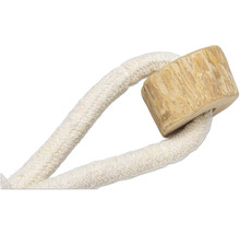 Brosse de bain avec manche en bois et cordon