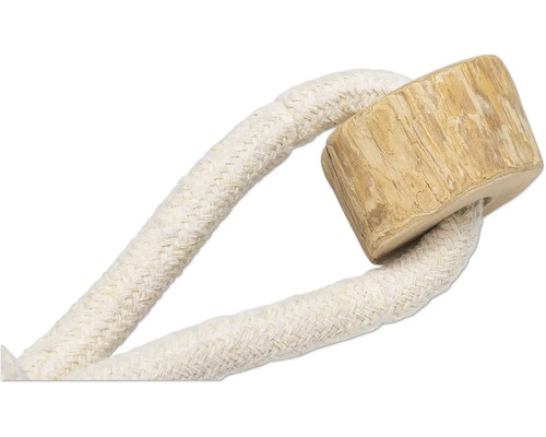 Brosse de bain avec manche en bois et cordon