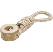 Jouet pour chien en bois et corde
