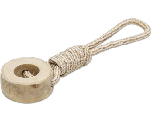Beeztees Hundespielzeug Kaffeeholz Dirk M mit Handschlaufe Baumwolle Holz 31 cm x 8 cm x 8 cm Hundespielzeug aus Holz mit Seilschlaufe