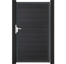 Portillon de jardin avec poignée et lames horizontales