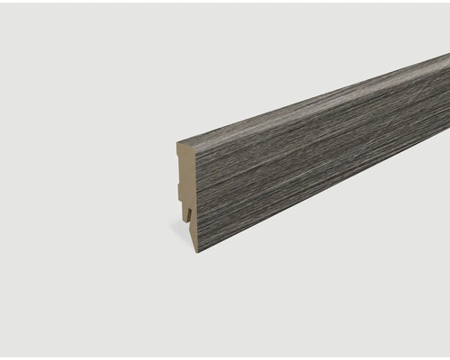Sockelleiste foliert Eiche grau L550 2400 x 58 x 14 mm