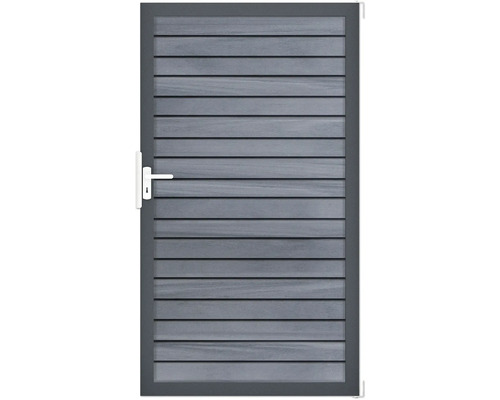 Portillon de jardin en aluminium avec lames horizontales