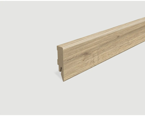 Sockelleiste foliert Eiche mittel L595 2400 x 58 x 14 mm