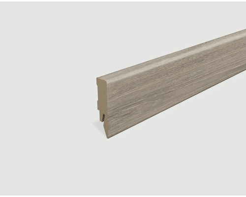 Plinthe plaxée chêne gris L609 2400 x 58 x 14 mm