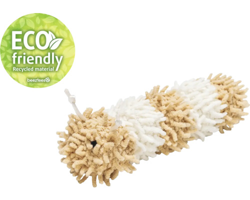 Beeztees Jouet pour chats Eco ver Bobba Tunnel de jeu pour chat beige et blanc avec label Recycled Material