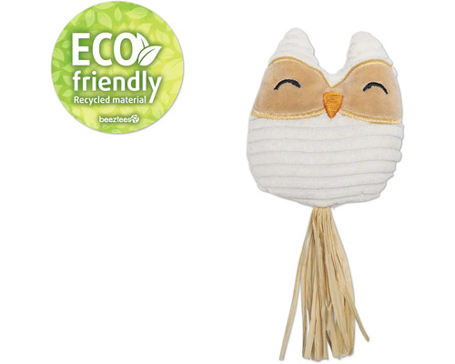 Beeztees Jouet pour chats Eco chouette Pippa Jouet pour chat hibou en matériau recyclé avec logo Beeztees
