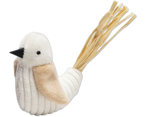 Figurine décorative oiseau avec queue de paille