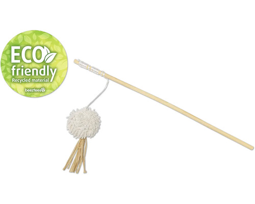 Beeztees Jouet pour chats Katzenangel Eco Febe Canne à pêche pour chat avec jouet et label Eco Friendly