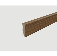 Sockelleiste foliert Nussbaum dunkel L681 2400 x 58 x 14 mm