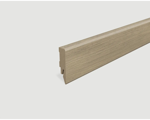 Sockelleiste MDF Eiche mittel foliert L729 2400 x 58 x 14 mm