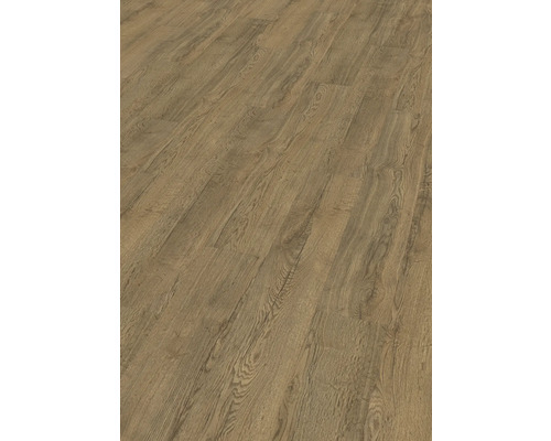 Sol vinyle Elva chêne brun plancher maison de campagne 1292 x 193 x 7,5 mm