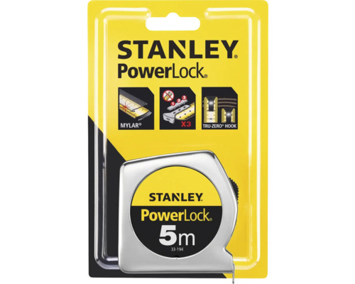 Stanley PowerLock Mètre à ruban, 5 mètres
