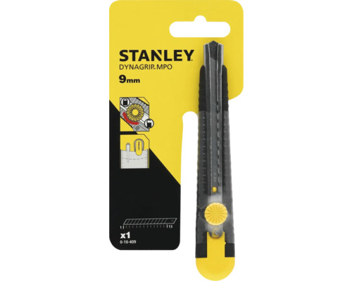 Stanley Dynagrip MPO Cuttermesser, 9 mm, auf gelber Verpackung