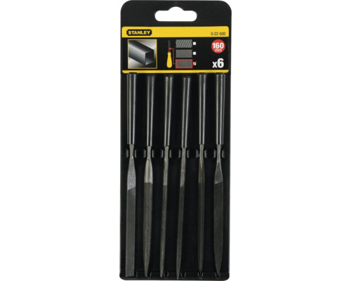 Stanley Logo, Satz aus sechs Nadelfeilen, 160 mm lang