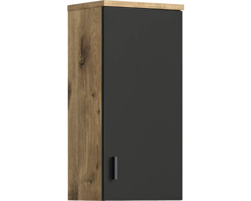 Armoire suspendue Xonox.home Grado lxhxp 37x75x25 cm couleur de façade gris Armoire suspendue avec une porte et aspect bois
