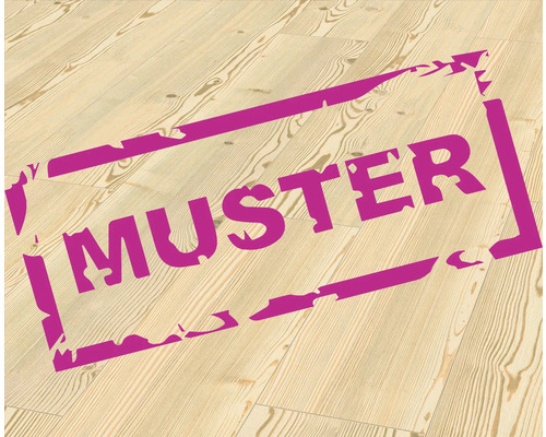 Holzboden mit dem Schriftzug Muster