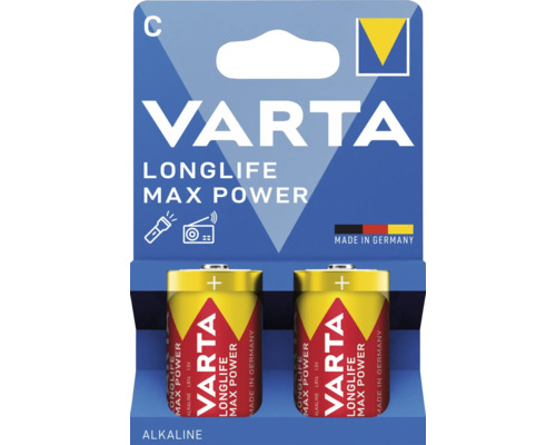 Varta Longlife Max Power C Batterien, 2er-Pack