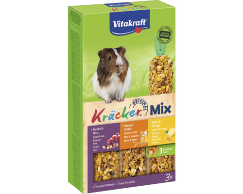 Vitakraft Kräcker Mix pour rongeurs avec raisin, noix, miel, épeautre, citron et orange