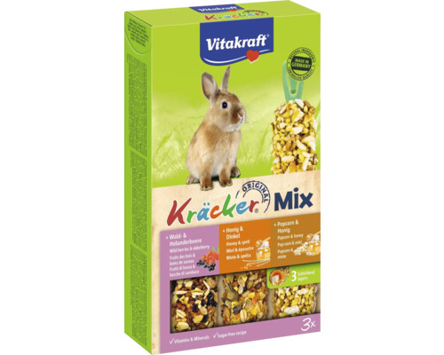 Vitakraft Kräcker Mix pour rongeurs, aux fruits des bois, baies de sureau, miel et épeautre