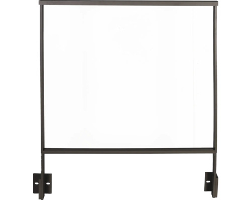 Kit de garde-corps Pertura Triton aluminium anthracite pour montage latéral Ecran de protection avec fixation murale