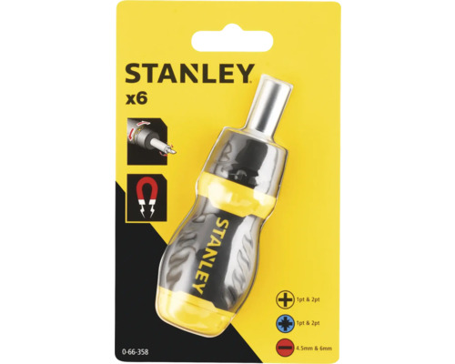 Tournevis Stanley avec six embouts
