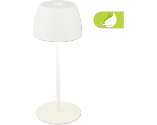 Lampe de table avec abat-jour et symbole de feuille
