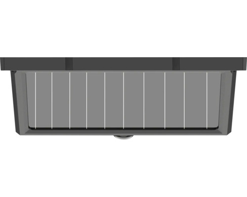 Luminaire extérieur LED gris avec panneau solaire