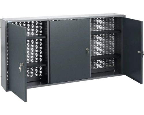Armoire d''atelier avec paroi perforée et portes coulissantes