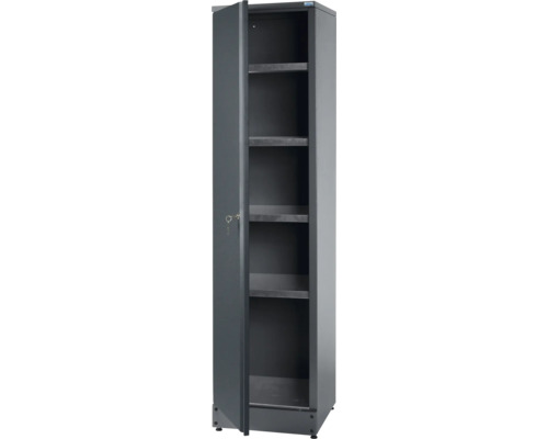 Küpper Armoire haute 455 x 1800 x 450 mm 4 étagères 1 porte gris