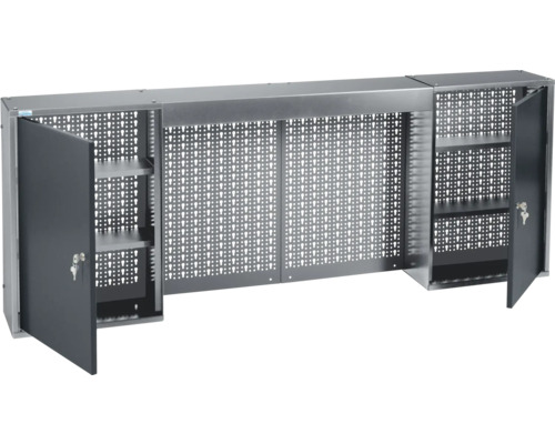 Armoire d''atelier avec paroi perforée et deux portes verrouillables