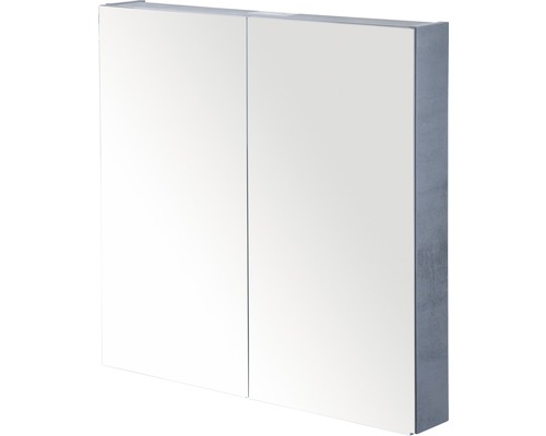 Spiegelschrank sanox BxHxT 70x65x13 cm beton anthrazit