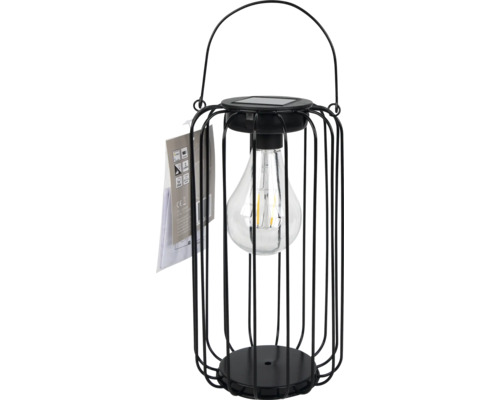 Solarlaterne mit LED-Lampe und Metallkäfig