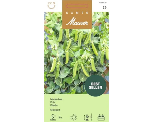 Graines de légumes Samen Mauser petit-pois Maxigolt Sachet de graines de pois ridé variété Mauser